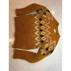 cat & jack sweater orange and white boys medium